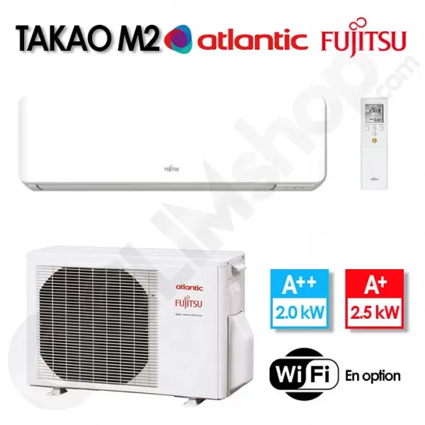 Climatiseur Takao M2 ASYG 07 KMCE.UI et AYOG 7 KMCC.UE - 2 kW