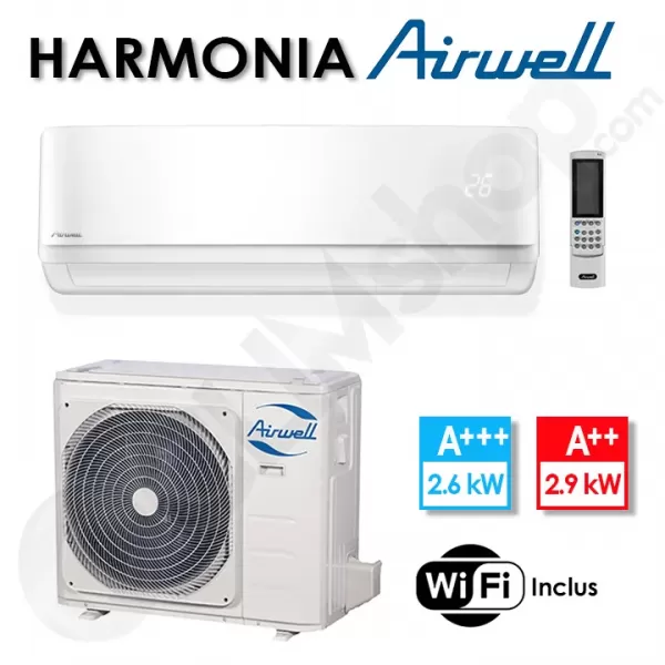 Climatiseur Harmonia Airwell HDMB-025N-09M22 et YDAB-025H-09M22 - 2.64kW