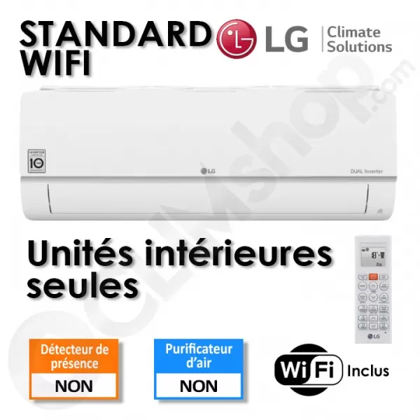 Unités intérieures LG standard plus wifi PM05SK.NSA-PM07SK.NSA-PC09SK.NSJ-PC12SK.NSJ-PM15SK.NSJ-PC18SK.NSK-PC24SK.NSK