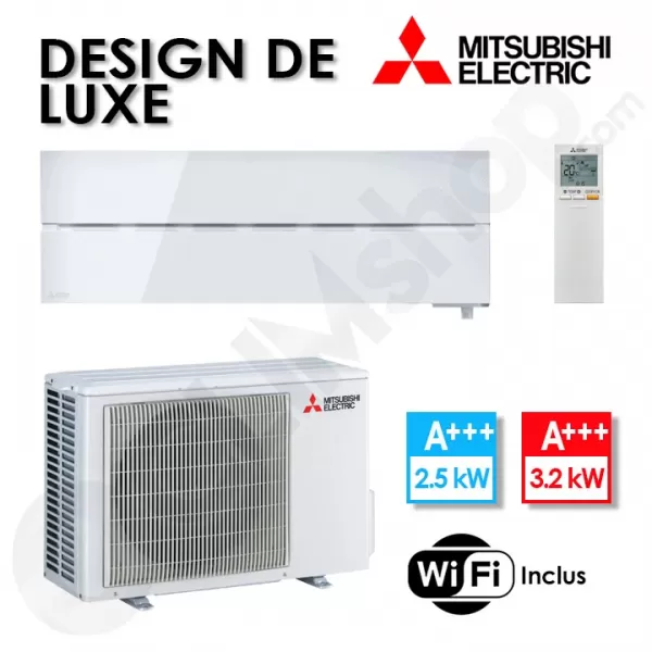 Climatiseur MSZ-LN25VG2W et MUZ-LN25VGHZ2 blanc hyper heating - Wifi intégré - 2.5 kW