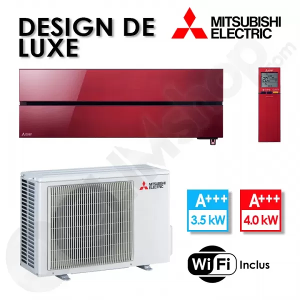 Climatiseur MSZ-LN35VG2R et MUZ-LN35VGHZ2 Rouge hyper heating - Wifi intégré - 3.5 kW