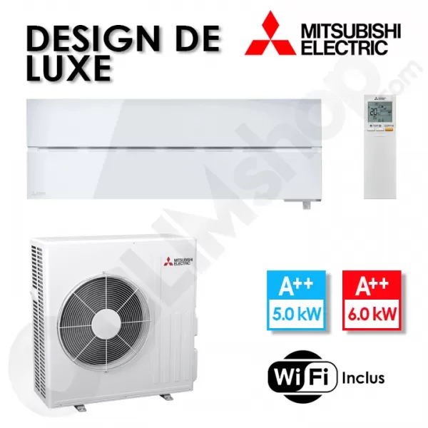 Climatiseur MSZ-LN50VG2W et MUZ-LN50VGHZ2 blanc hyper heating - Wifi intégré - 5 kW