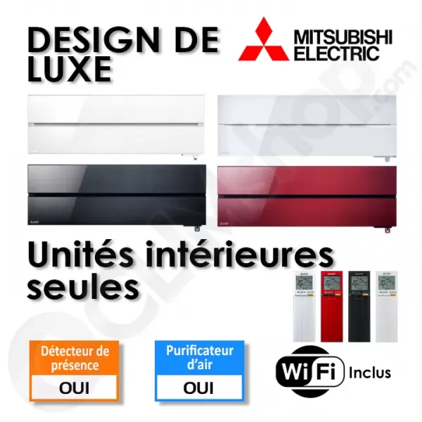 Unités intérieures DESIGN MSZ-LN25VG2 - MSZ-LN35VG2 - MSZ-LN50VG2 R/V/W/B - Wifi intégré