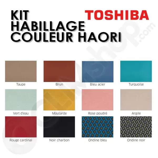 Kit habillage couleur HAORI Bleu Acier / Taupe / Brun / Turquoise