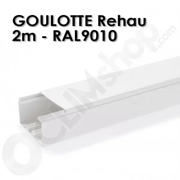 Goulotte complète climatisation 2 mètres : 30x30 / 60x60 / 90x60 / 110x60 / 150x60mm Rehau