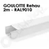 Goulotte complète climatisation 2 mètres : 30x30 / 60x60 / 90x60 / 110x60 / 150x60mm Rehau