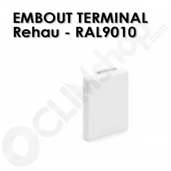 Embout terminal pour goulotte climatisation REHAU