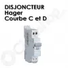 Disjoncteur Hager courbe C et D pour tableau électrique