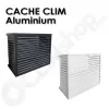 Cache climatisation aluminium blanc et gris anthracite