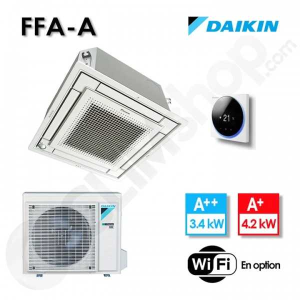 Climatisation Cassette Daikin Sky air Advance series 600 x 600 FFA35A9 / RXM35R avec télécommande BRC1H52W - 3.5 kw