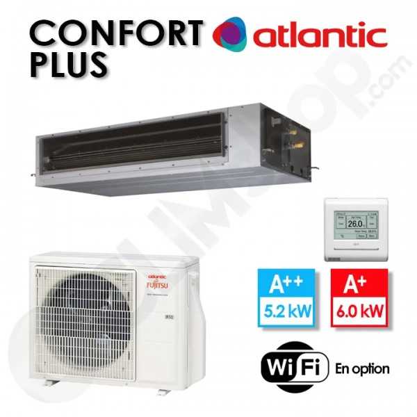 Gainable Atlantic Fujitsu Confort PLUS R32 ARXG 18 KHTAP.UI / AOYG 18 KBTB.UE avec télécommande UTY-RNRYZ3 - 5.2 kw