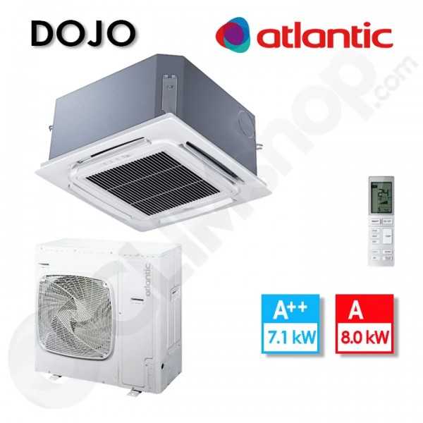 Climatisation Cassette Atlantic Dojo 800 x 800 AB 024 DB.UI / 1U 024 DC.UE avec télécommande infrarouge - 7.1 kw