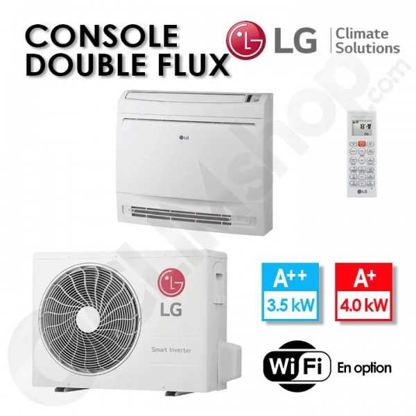 Console double flux LG UQ12F.NAO et UUA1.ULO - 3.5 kW