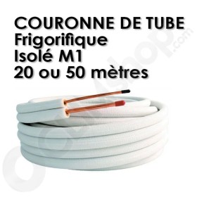 Liaison frigorifique 1/4 3/8, 1/4 1/2, 1/4 5/8 et 3/8 5/8 en 20 mètres et 50 mètres